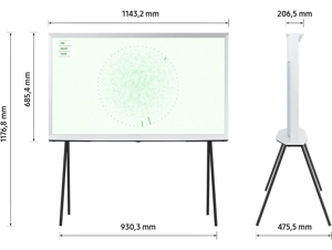 Samsung, The Serif, 50", 55LS01D, Wit